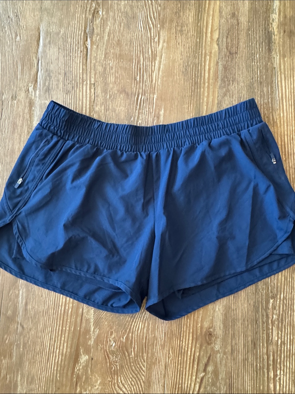 Athletic Works Dark Blue Running Shorts with Elastic Waist